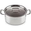 Le Creuset 96200724001000 Round Casserole Dish with Lid, 24 cm, 3-Ply Stainless Steel, Capacity 5.3 L, Silver - Image 4