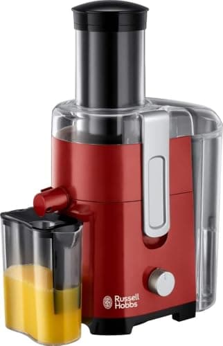 Russell Hobbs Juicer [Fruit and Vegetables] Desire Red (XL Fireplace for whole fruit & vegetables, 2 speeds, juice pitcher 750 ml, 2 litre pulp tank, BPA free) Juice extractor 24740-56 - Image 2