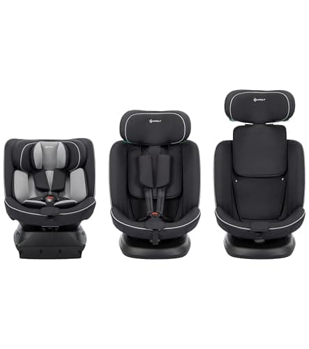 Safety 1st Cosmo i-Safe Swivel Car Seat, 0-12 Years (40-150 cm), Adjustable Belted Car Seat with Newborn Reducers, 11 Headrest Positions & 6 Tilts, Lightweight (5.6 kg), Black - Image 3