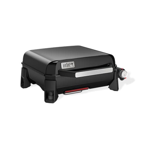 Weber SLATE GP Premium gas griddle/Heat diffusion from edge to edge, up to 260°C, enamelled non-stick grill (43 x 41 cm), height-adjustable legs, black - Image 4