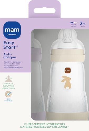 MAM Easy Start/Anti-Colic Bottle 260 ml Lilac + Sand Pack of 2 - Image 3