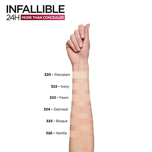 L'Oréal Paris Infallible 24H 2-in-1 Concealer/Foundation 322 Ivory, packaging may vary - Image 7