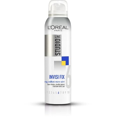 L’ORÉAL PARIS - Spray Coiffant Micro-Aéré Fixation Forte - Résultat Souple et Naturel - Tenue 24H - Sans Résidus - Tous Types de Cheveux - Studio Line Invisi'FX - 150 ml - Image 2