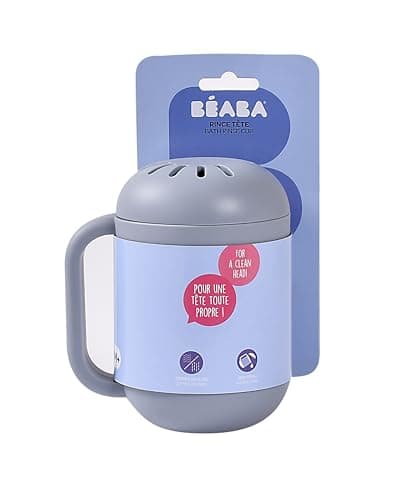 BÉABA, 2 in 1 Baby Head Rinse, Bath/Shower Watering Can, Bath Games, Hair Rinse and Bath Water Games, 2 Types of Hair, Removable Lid, Silicone, Pebble - Image 8