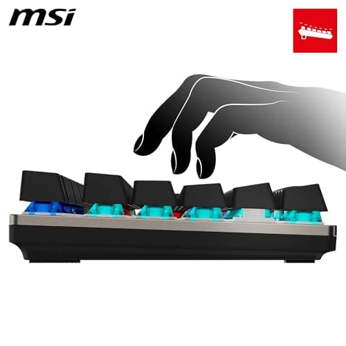 MSI Forge GK310 Mechanical Gaming Keyboard - AZERTY - Interchangeable Red (Linear) Switches, Ergonomic Keys, RGB LED 20 Modes, Removable Magnetic Cover, USB 2.0 - Full Size - Image 9