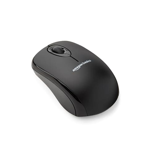 Amazon Basics Wireless Computer Mouse with USB Nano Receiver - Black - Image 2