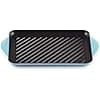 LE CREUSET Enamelled Cast Iron Rectangular Grill, 32 cm, Caribbean Blue, 20202321700460 - Image 3