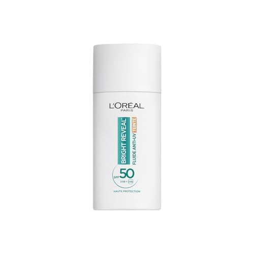 L'Oréal Paris - Anti-UV Fluid SPF50 - Bright Reveal - Unified Complexion and Radiant Skin - Light Coverage - Anti-Stain and Bleach Formulation - Shade : Medium - 50 ml - Image 2