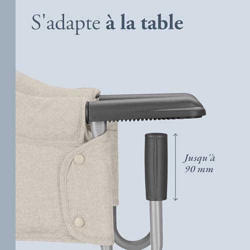 Inglesina Fast Folding Table Seat, Desert Beige, Easy to Transport, Washable, Secure Installation, Up to 15 kg, 35 x 27 x 42 cm - Image 4
