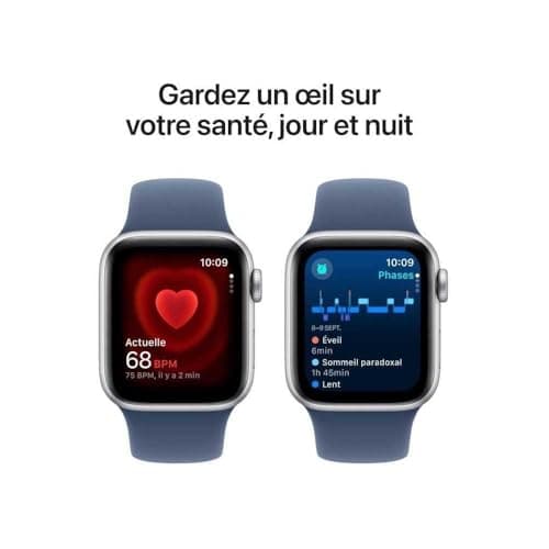 Apple Watch SE (2nd Gen) 40 mm GPS + Cellular Smart Watch with Silver Aluminium Case and Denim Sport Strap (S/M). Activity and Sleep Tracking, Accident Detection, Heart Rate Monitoring - Image 7