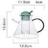 Pyrex Theme with Infuser - Safe, Small Aesthetic Teapot for One or Two Cups - 500 ML 16.9 oz (Colour: Clear),B - Image 6