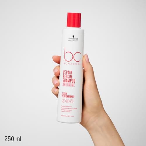 Schwarzkopf Professional Bonacure Repair Rescue Shampoo Pour Cheveux Abîmés Complexe De Soins Végan Avec Arginine Cell Equalizer Technology Hydratant Force Intérieure Sans Sulfate 250 ml - Image 3
