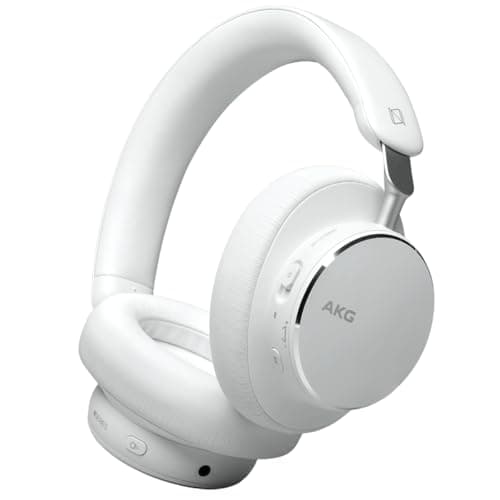 AKG N9 Hybrid Over-Ear Headphones - Crystal Clear Sound Wireless, True Adaptive Noise Cancelling, Zoom Certified Call Quality, 100 Hours of Battery Life, Bluetooth, USB-C, White - Image 2