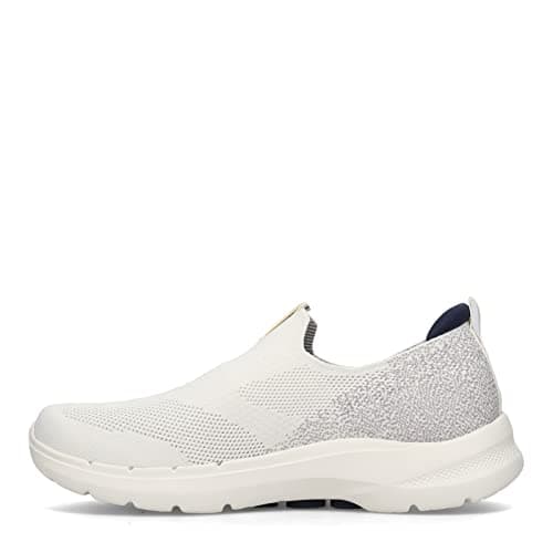 Skechers Homme Gowalk 6 Stretch Fit Chaussures de Course athlétiques à Enfiler Marche, Blanc/Bleu Marine, 42.5 EU - Image 8