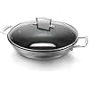 Le Creuset LE CREUSET 96201130001000 Non-Stick Wok with Glass Lid, 30 cm, 3-Ply Integral Stainless Steel, Capacity 4.3 L, Silver - Image 3