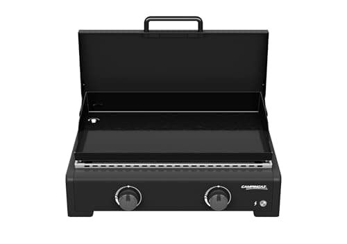 Campingaz Othello 2L Gas Griddle with Lid – Table Grill – Teppanyaki – Enamelled Steel Hob – 2 Steel Burners with BlueFlame Technology for Mediterranean Grilling - Image 2