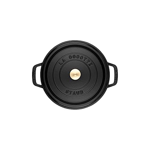 STAUB Enamelled Cast Iron Casserole Dish with Lid, Suitable for All Heat Sources Including Induction, 7 to 8 People, Round, 30 cm, 8.34 L, 8.9 kg, Matte Black - Image 3