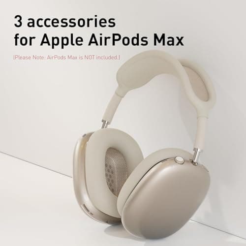 AirPods Max (2024/2020) Silicone Case Clear Soft TPU Cover Earmuffs Headband Cover for AirPods Max (USB-C/Lightning), Transparent Accessories for Apple - Image 3