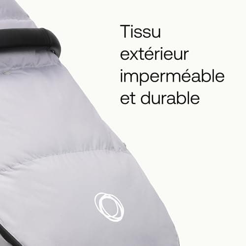 Bugaboo Winter Footmuff - Essential Accessory for Pushchair with Hood, Shoe Protector and Two-Way Zip - Grey Mist - Image 7