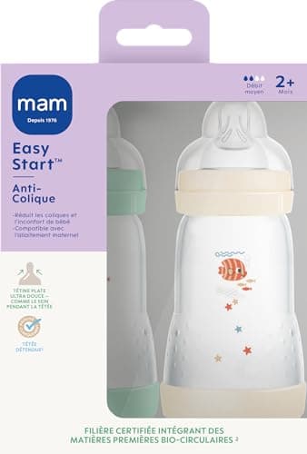 MAM Easy Start Anti-Colic Bottle 260 ml Mint + Cotton Teat Flow 2 x 2 - Image 3