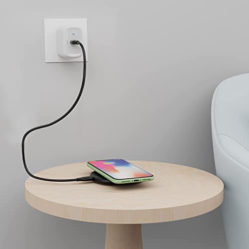 Amazon Basics 15W Qi Certified Wireless Charger (iPhone 16/15/14/13/12/11/X, Samsung) with USB Cable (AC Adapter Not Included) - Black - Image 7
