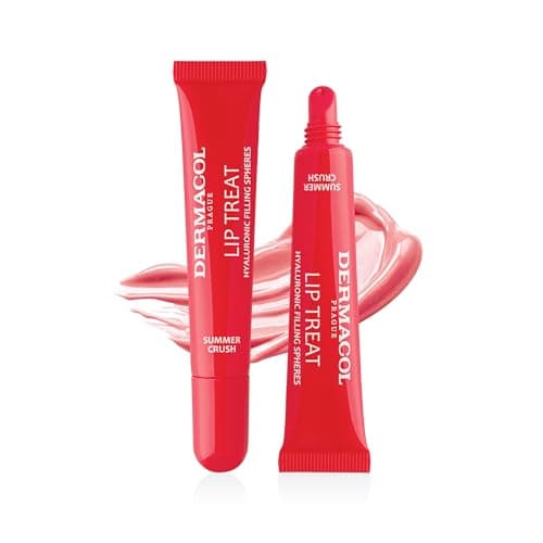 Dermacol Lip Treat Baume à lèvres aux sphères comblantes d'acide hyaluronique - Soin hydratant vegan à la texture Melting Touch et à la teinte brillante, 10 ml, no. 7 - Summer Crush - Image 3