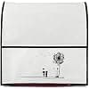 kwmobile Cover Compatible with KitchenAid 4.3-4.8 Liter - Protective Cover 14 x 14 x 8.9 Inches with 3 Pockets for Food Processor - Black-White - Image 2