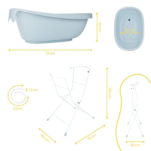 Badabulle Baby Bath with Bath Feet and Drain Hose from Birth to 24 Months - Image 8