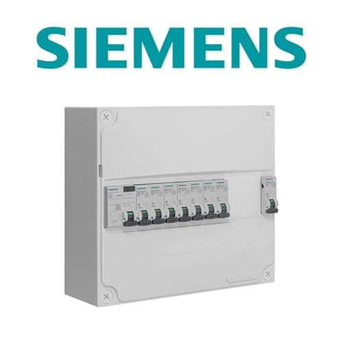 SIEMENS Table 1 Row Pre-equipped with 1 Differential Switch 40A Type AC and 8 Circuit Breakers - Image 3
