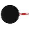 LE CREUSET 20136270600460 Enamelled Cast Iron Crepe Pan with Iron Handle, Wooden Spatula and Rake, 27 cm, 2.15 kg, Cherry - Image 5