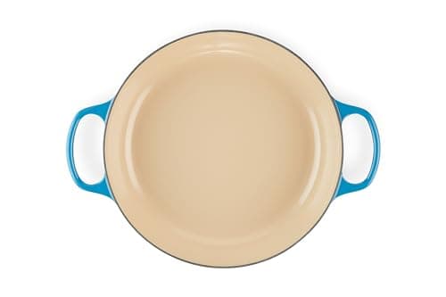 LE CREUSET Signature Enamelled Cast Iron Shallow Casserole with Lid, 30 cm, 3.2 Liters, Marseille Blue, 211803020 - Image 4