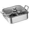 SMASOLO Cocotte à Hot Pot Chinois Double Compartiment Acier Inox avec Couvercle Casserole Épaisse pour Réunions Familiales et Usage Commercial - Image 2