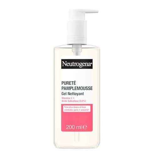 Neutrogena – Gel Nettoyant Pureté Pamplemousse (tube de 200 ml) – Nettoyant visage à la vitamine C et acide salicylique (0,5%) – Peau plus douce et lisse constatée après 1 semaine* - Image 3