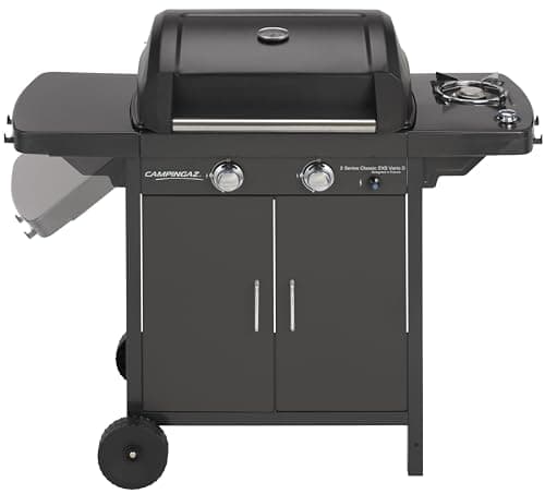 Campingaz 2 Series Classic EXS Vario Gas Barbecue with 2 Burners, 7.5 kW Power, Cast Iron Grill and Plate, 1 Side Table, 10 Litre, Black/Grey - Image 6