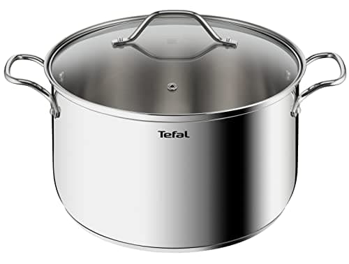 Tefal Intuition XL B8646404 Large Stainless Steel Cooking Pot 28 cm / 8 L, Induction, 5 Year Warranty, Premium 18/10 Stainless Steel, Size XL, Sturdy Handles, Glass Lid - Image 3