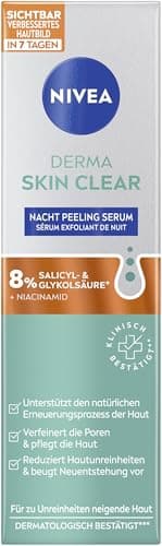 NIVEA Derma Skin Clear Night Exfoliating Serum for Visibly Enhanced Complexion, Niacinamide Exfoliating Serum that Refines Pores with AHA and BHA (40ml) - Image 2