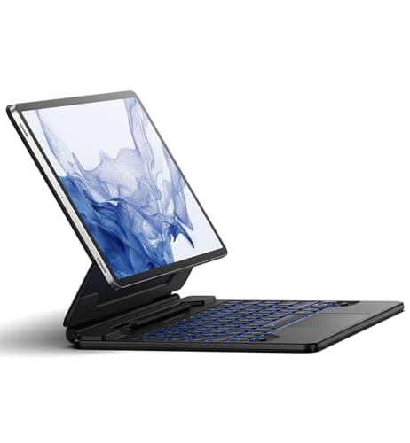 Dexnor Keyboard Tablet for Samsung Galaxy Tab S10+ Plus/S9+ Plus/S9 FE+ Plus/S8+ Plus/S7 FE/S7+ Plus 12.4 Inch Magic Style Keyboard with Magnetic Backlit Trackpad French AZERTY Black - Image 2