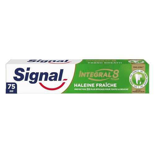 SIGNAL - Integral 8 Nature Fresh Breath Toothpaste Prebiotic Effect -Complete Protection 3x more effective - 95% ingredients of natural origin - 75 ml - Image 2