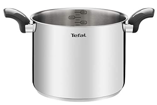 Tefal Emotion E3016104 High Stock Pot 22 cm, 6 L, Stainless Steel, 10 Year Warranty, Thick Base for Even Heat Distribution, Elegant Design, Sturdy Handles, Glass Lid, Induction - Image 3