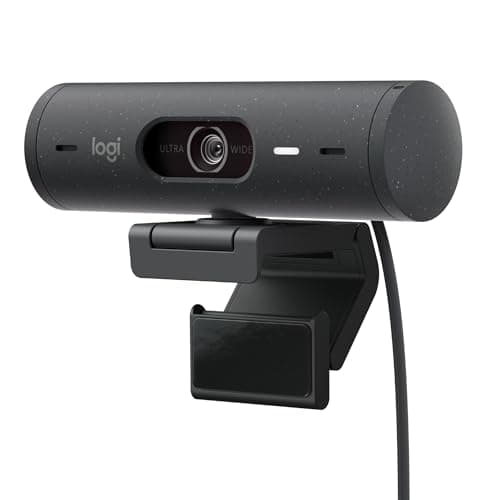 Logitech Brio 500 HD Streaming Webcam with Expo Auto, Show Mode, Dual Noise Cancelling Microphones, Privacy Webcam Flap, Compatible with Microsoft Teams, Google Meet, Zoom, USB-C Cable - Graphite - Image 2