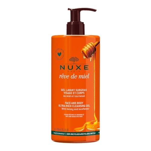 Nuxe Dream Honey Cleansing Gel for Face and Body 750 ml - Image 2