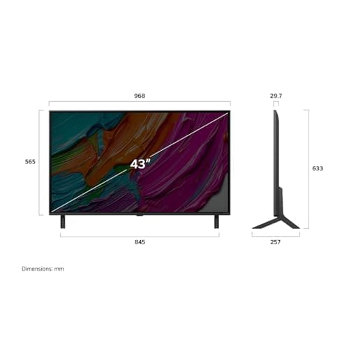 LG TV QNED AI 2025 | 43QNED8E | 43'' (108 cm) | 4K UHD | HDR10 | webOS 25 | Telecom AI Magic Remote | Alexa, Google Assistant | Netflix Disney+ CANAL+ Prime Video | AirPlay 2 | Brilliant Brightness - Image 8