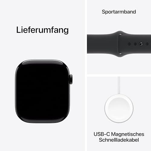 Apple Watch Series 10 (46mm GPS + Cellular) Smartwatch with Jet Black Aluminum Case and Black Sport Strap (M/L). (Refurbished) - Image 7