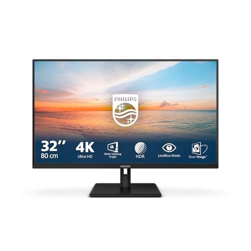 Philips 32E1N1800LA - 32-inch Ultra HD Monitor, Adaptive Sync, HDR10, Speakers (3840x2160, 60 Hz, DisplayPort, HDMI) Black - Image 3