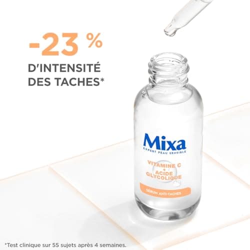 Mixa - Sérum Concentré Anti-Taches - Pour les Teints Ternes - Enrichi en Vitamine C et Acide Glycolique - 30 ml - Image 7