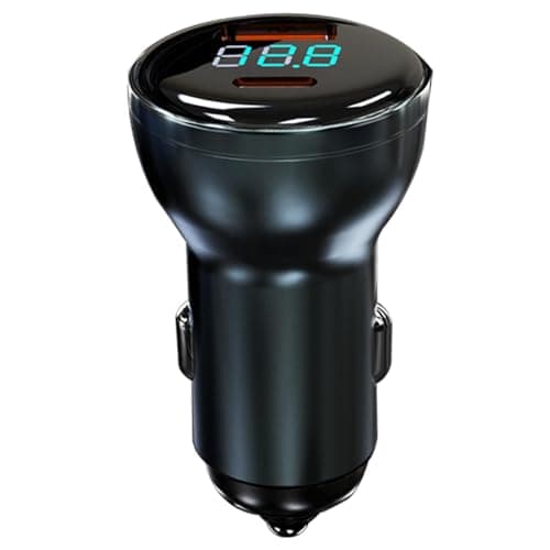 Adaptateur USB de voiture, chargeur de téléphone de voiture | Adaptateur automatique de charge USB rapide de 100 W - Bloc de charge rapide automobile PD30W avec écran numérique pour hommes et femmes - Image 2