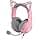 Razer Kraken Kitty V2 Headphones Wired USB RGB Chroma Kitty Ears Lighting Responsive Micro HyperClear Drivers Triforce 40mm Surround Sound 7.1 Rose Quartz (Refurbished) - Image 2