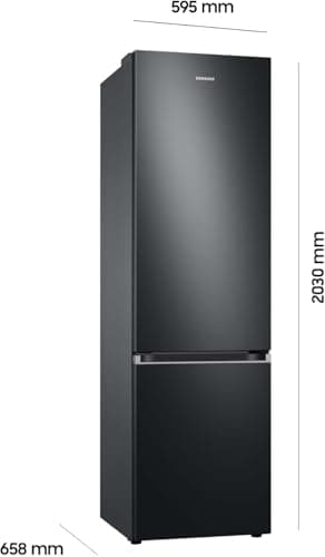 Samsung Refrigerator-freezer, fridge freezer, 203 cm, total volume: 390 l, freezer: 114 litres, AI energy mode, bottle rack, premium black steel, RL38C602CB1/EG - Image 3