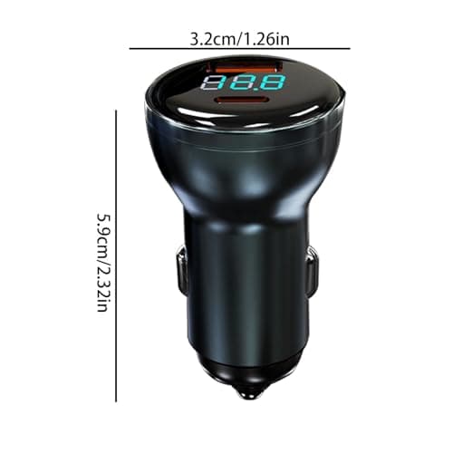 Adaptateur USB de voiture, chargeur de téléphone de voiture | Adaptateur automatique de charge USB rapide de 100 W - Bloc de charge rapide automobile PD30W avec écran numérique pour hommes et femmes - Image 6