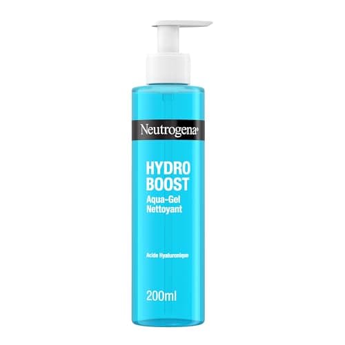 Neutrogena – Aqua-Gel Nettoyant Hydro Boost (flacon-pompe de 200 ml) – Nettoyant pour le visage à l’acide hyaluronique et glycérine – Gel hydratant pour éliminer les impuretés et le maquillage - Image 3